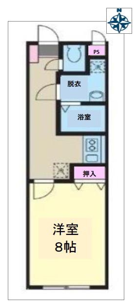 MISTRAL飾磨駅前(1K/1階)の間取り写真