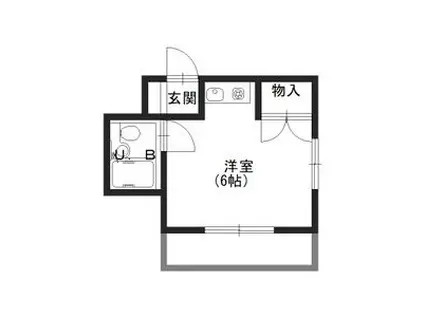 プレアール山之内II(ワンルーム/2階)の間取り写真