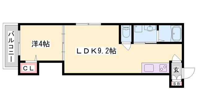 F ASECIA PROPUS(1LDK/3階)の間取り写真