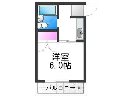 メゾンあびこ前(1K/3階)の間取り写真