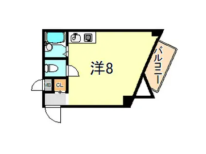 伊川谷マンション(1K/2階)の間取り写真