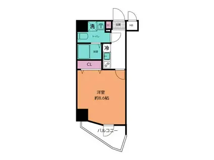 プレール・ドゥーク西新井II(1K/2階)の間取り写真