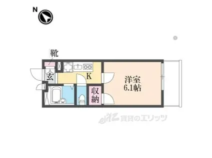 レオパレス 武庫南(1K/3階)の間取り写真