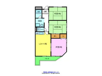 アプティ3番館(3LDK/5階)の間取り写真