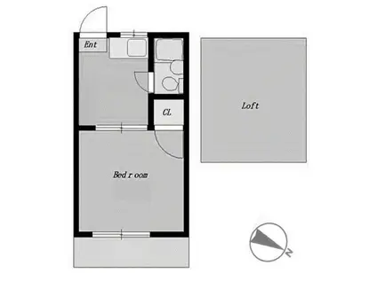 セドルハイムモリカワ(1DK/2階)の間取り写真