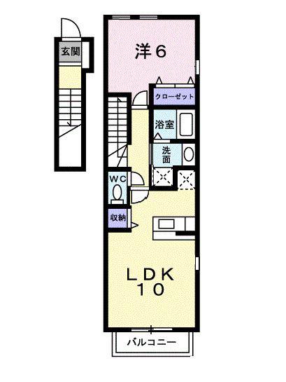 サンパティークIII(1LDK/2階)の間取り写真