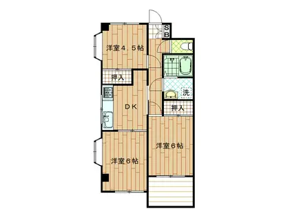 プチファイヴ(3DK/4階)の間取り写真