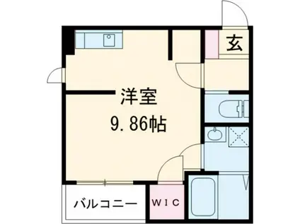 BRAVE BASE 陣原東(ワンルーム/3階)の間取り写真