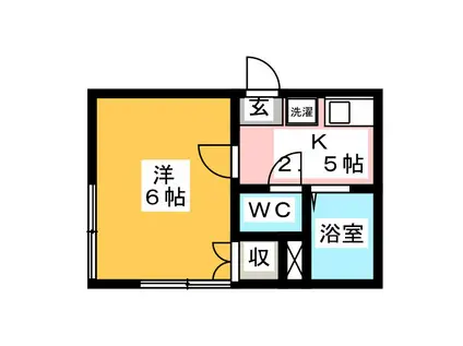 JR東海道本線 静岡駅 徒歩18分 5階建 築31年(1K/5階)の間取り写真