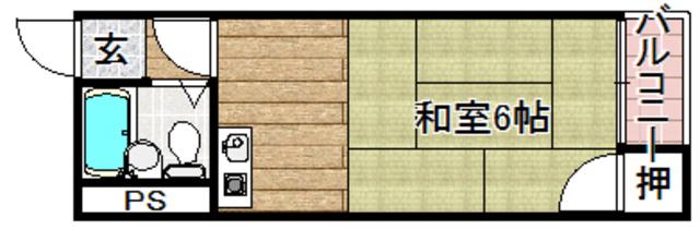 鈴木マンション(1K/3階)の間取り写真