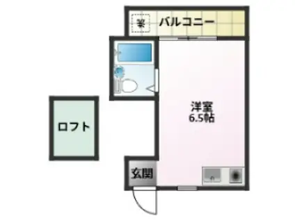 ベルポアン新丸子(ワンルーム/2階)の間取り写真