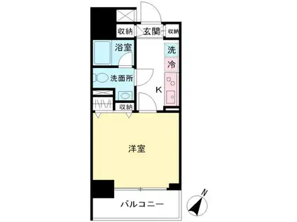 VIALATTEA笹塚(1K/8階)の間取り写真