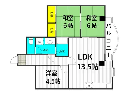 サニーコート(3LDK/3階)の間取り写真