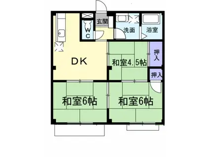 第一ハイツ(3LDK/1階)の間取り写真