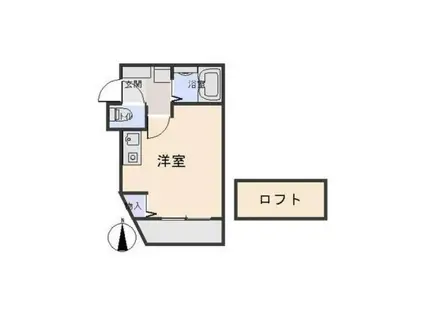 四季織る家(1K/2階)の間取り写真