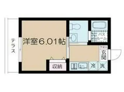 NSGATE谷在家(1K/1階)の間取り写真