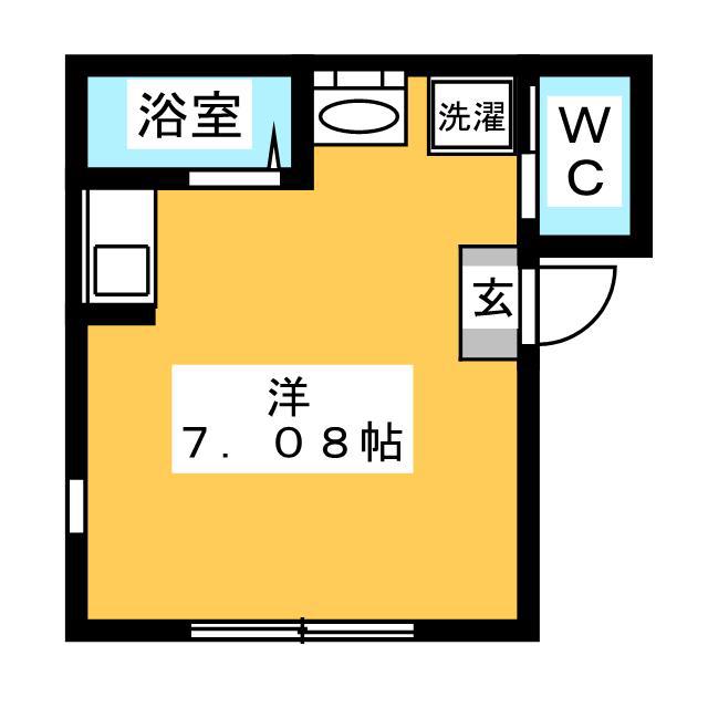 メディコビル(ワンルーム/3階)の間取り写真