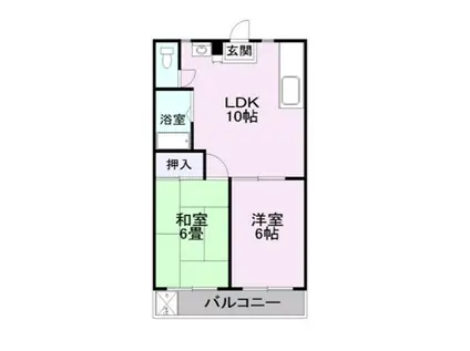 アビタシオン扇(2LDK/1階)の間取り写真