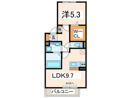 ユーエム・セイラIII(1LDK/1階)の間取り写真