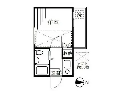 グランシャトー(1K/2階)の間取り写真