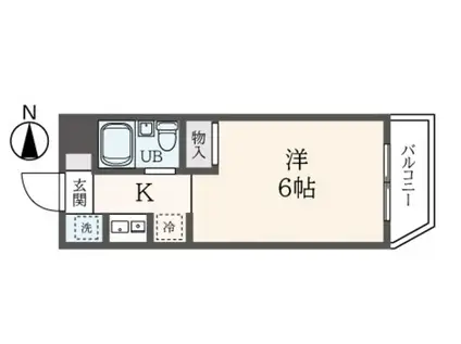 スカイコートよみうりランド(1K/4階)の間取り写真