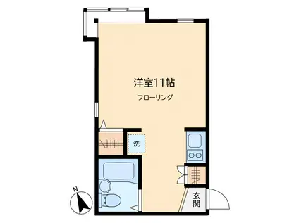 野沢ガーデン(ワンルーム/2階)の間取り写真