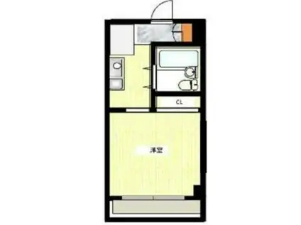 メゾンスリーエイト園田(1K/4階)の間取り写真