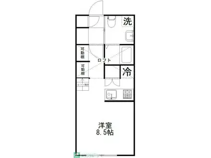 ティーズハイツ東習志野(ワンルーム/2階)の間取り写真