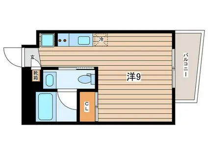 SPATIE OKURAYAMA(ワンルーム/1階)の間取り写真