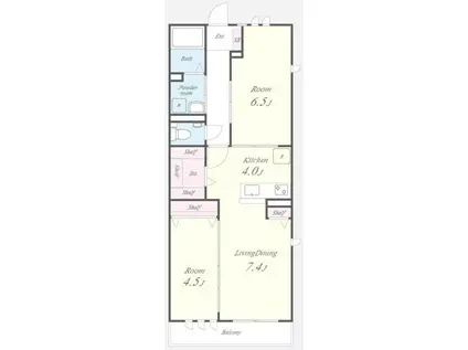 ELYM JOY IRIFUNE(2LDK/3階)の間取り写真