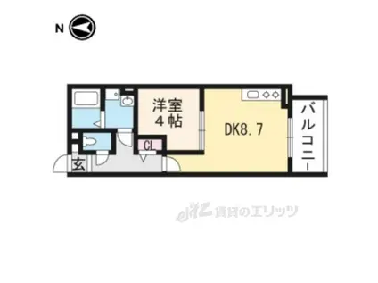 GIRASOLE(1LDK/1階)の間取り写真