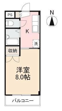 グランドステータス西宝町(1K/1階)の間取り写真