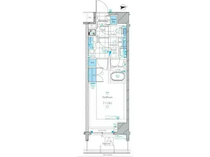 ドムススタイル神楽坂(1K/3階)の間取り写真