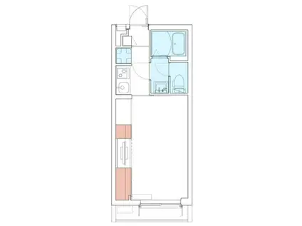 リブリ・クワイア東坂下(1K/2階)の間取り写真