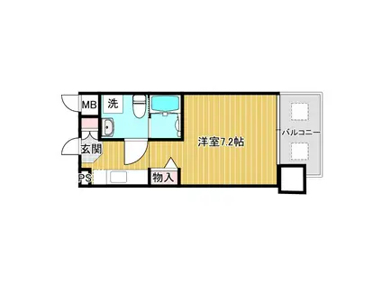 TOYOTOMI STAY PREMIUM難波桜川I(1K/6階)の間取り写真