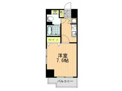 グローブ立花(1K/4階)の間取り写真