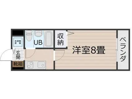 東和館鹿児島(1K/4階)の間取り写真