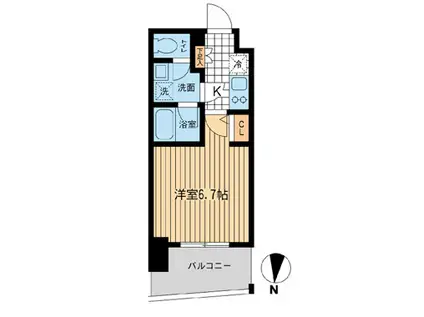 KDXレジデンス大山(1K/9階)の間取り写真