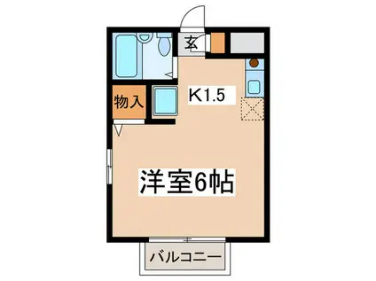 シャルマンT(1K/2階)の間取り写真