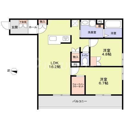 CERISIER(2LDK/2階)の間取り写真