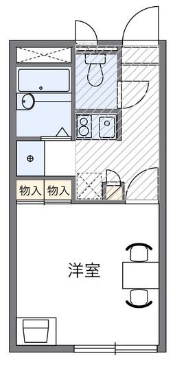 レオパレス京山マスカットII(1K/1階)の間取り写真