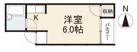 ドルフ玉藻(ワンルーム/3階)の間取り写真