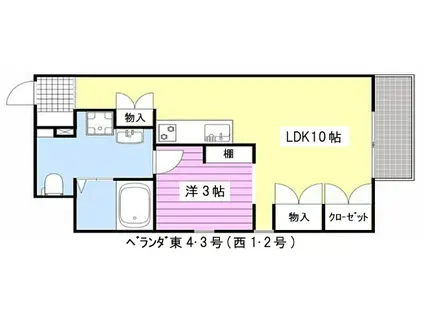 アルコ14(1LDK/8階)の間取り写真