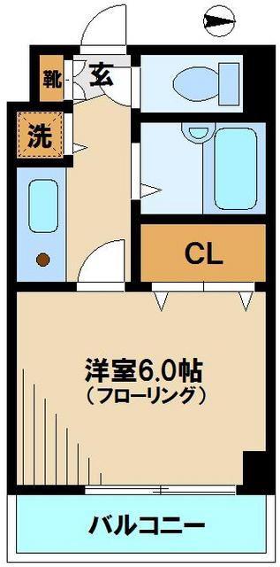 ロイヤルガーデン哲学堂(1K/6階)の間取り写真