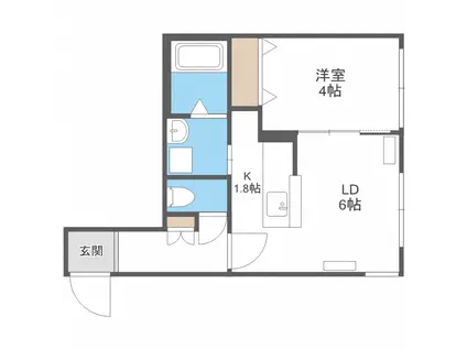 METAMORPHOSIS(1LDK/3階)の間取り写真