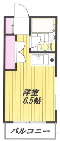 コーポ古川(ワンルーム/2階)の間取り写真