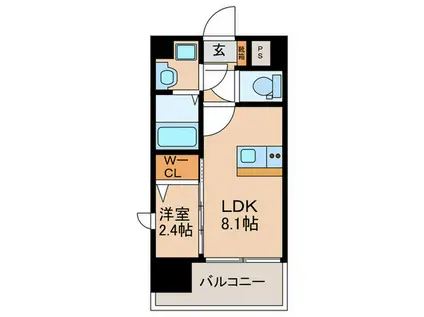 MODERNPALAZZO美野島ニューロ(1LDK/3階)の間取り写真