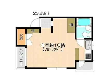 ポケットハウス(ワンルーム/2階)の間取り写真