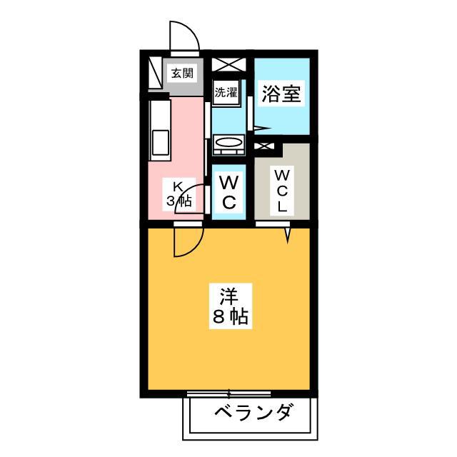 ハイツリリーベル(1K/1階)の間取り写真