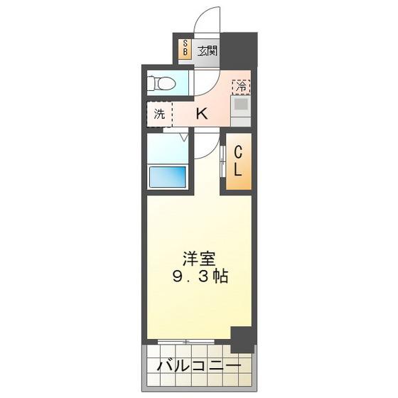 WILL DO 四日市白須賀(1K/3階)の間取り写真